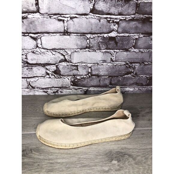 J. Jill Ivory Suede Leather Slip On Flats Espadrilles Women’s Sz 9.5M US/40EU - Picture 1 of 16